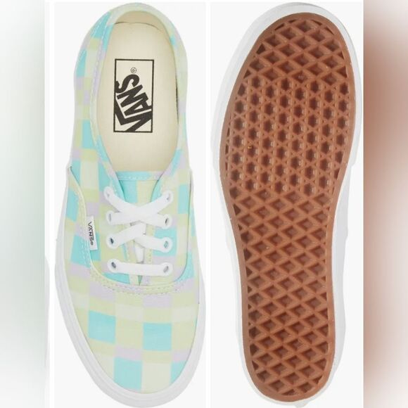 Vans Shoes - 🇬🇪🔥NWT Vans Pastel Checkered Picnic Plaid Unisex Stackform Sneakers Size 6.5